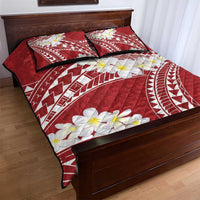 Polynesian Vintage Floral Quilt Bed Set Scarlet Motifs - Polynesian Pride
