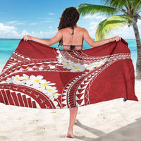 Polynesian Vintage Floral Sarong Scarlet Motifs - Polynesian Pride