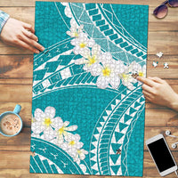 Polynesian Vintage Floral Puzzle Teal Motifs - Polynesian Pride