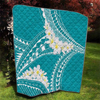 Polynesian Vintage Floral Quilt Teal Motifs - Polynesian Pride
