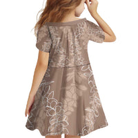 Hawaii Plumeria Lei Family Matching Off Shoulder Maxi Dress and Hawaiian Shirt Aloha Festive Vibe - Beige