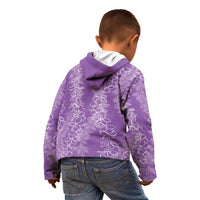 Hawaii Plumeria Lei Kid Hoodie Aloha Festive Vibe - Violet