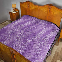 Hawaii Plumeria Lei Quilt Aloha Festive Vibe - Violet