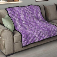 Hawaii Plumeria Lei Quilt Aloha Festive Vibe - Violet