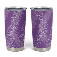 Hawaii Plumeria Lei Tumbler Cup Aloha Festive Vibe - Violet