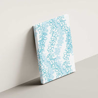 Hawaii Plumeria Lei Canvas Wall Art Aloha Festive Vibe - Turquoise