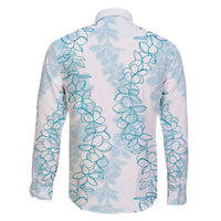 Hawaii Plumeria Lei Family Matching Mermaid Dress and Hawaiian Shirt Aloha Festive Vibe - Turquoise