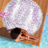 Hawaii Plumeria Lei Beach Blanket Aloha Festive Vibe - Amethyst