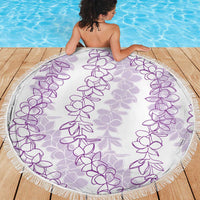 Hawaii Plumeria Lei Beach Blanket Aloha Festive Vibe - Amethyst