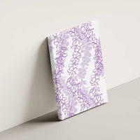 Hawaii Plumeria Lei Canvas Wall Art Aloha Festive Vibe - Amethyst