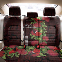 Hawaii Mele Kalikimaka Kakau Back Car Seat Cover I'iwi Bird on Ohia Lehua