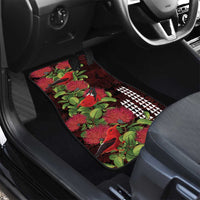 Hawaii Mele Kalikimaka Kakau Car Mats I'iwi Bird on Ohia Lehua