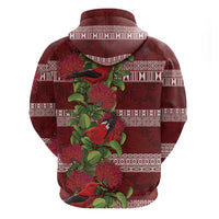Hawaii Christmas Mele Kalikimaka Hoodie I'iwi Bird on Ohia Lehua LT7 - Polynesian Pride