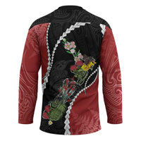 New Zealand Christmas Hockey Jersey Flora Map with Birds - Polynesian Pride