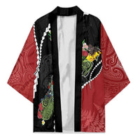 New Zealand Christmas Kimono Flora Map with Birds - Polynesian Pride