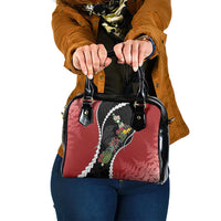 New Zealand Christmas Shoulder Handbag Flora Map with Birds - Polynesian Pride