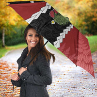 New Zealand Christmas Umbrella Flora Map with Birds - Polynesian Pride