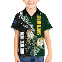Custom South Africa Mix New Zealand Rugby 2023 Hawaiian Shirt World Cup Greatest Rivalry LT7 - Polynesian Pride