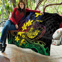 New Caledonia Kanaky Personalized Quilt Fleche Faitiere - Plumeria