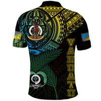 Custom Vanuatu Polo Shirt Turtle Chest Tattoo Flag Color Torba LT7 - Polynesian Pride
