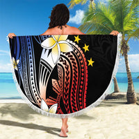 Personalized Philippines Tribal Beach Blanket Tropical Waves - Plumeria