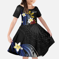 Personalized Philippines Tribal Family Matching Off Shoulder Maxi Dress and Hawaiian Shirt Tropical Waves - Plumeria