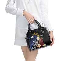 Personalized Philippines Tribal Shoulder Handbag Tropical Waves - Plumeria LT7 - Polynesian Pride