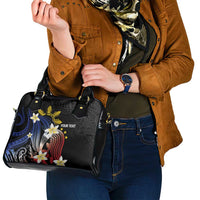 Personalized Philippines Tribal Shoulder Handbag Tropical Waves - Plumeria LT7 - Polynesian Pride