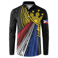 Philippines Sun Button Sweatshirt Pasifika Tribal Style