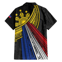 Philippines Sun Family Matching Puletasi and Hawaiian Shirt Pasifika Tribal Style