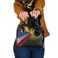 Philippines Sun Shoulder Handbag Pasifika Tribal Style LT7 One Size Black - Polynesian Pride