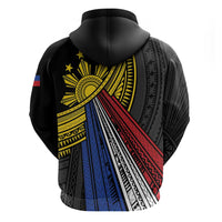 Philippines Sun Zip Hoodie Pasifika Tribal Style LT7 - Polynesian Pride
