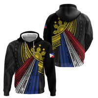 Philippines Sun Zip Hoodie Pasifika Tribal Style LT7 - Polynesian Pride