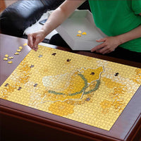 Hawaii Oahu Island Flowers Lei Puzzle Yellow Ilima Mix Plumeria LT7 - Polynesian Pride