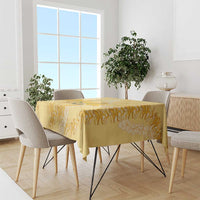 Hawaii Oahu Island Flowers Lei Tablecloth Yellow Ilima Mix Plumeria LT7 - Polynesian Pride
