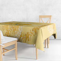 Hawaii Oahu Island Flowers Lei Tablecloth Yellow Ilima Mix Plumeria LT7 - Polynesian Pride