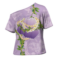 Hawaii Kauai Island Flowers Lei Cross Shoulder Shirt Mokihana Lei LT7 - Polynesian Pride