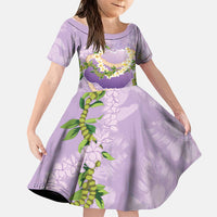 Hawaii Kauai Island Flowers Lei Family Matching Tank Maxi Dress and Hawaiian Shirt Mokihana Lei