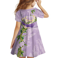 Hawaii Kauai Island Flowers Lei Family Matching Tank Maxi Dress and Hawaiian Shirt Mokihana Lei