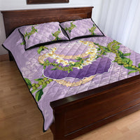 Hawaii Kauai Island Flowers Lei Quilt Bed Set Mokihana Lei