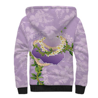Hawaii Kauai Island Flowers Lei Sherpa Hoodie Mokihana Lei