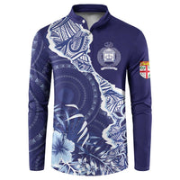 Fiji Queen Victoria School Personalised Button Sweatshirt Masi Tapa Torn Style