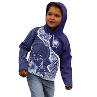 Fiji Queen Victoria School Personalised Kid Hoodie Masi Tapa Torn Style