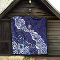 Fiji Queen Victoria School Personalised Quilt Masi Tapa Torn Style