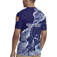 Fiji Queen Victoria School Personalised Rugby Jersey Masi Tapa Torn Style