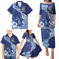 Fiji Lelean Memorial School Personalised Family Matching Puletasi and Hawaiian Shirt Korodredre Davuilevu Masi Mix Style