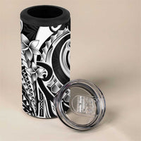 Kia Orana Cook Islands 4 in 1 Can Cooler Tumbler Kerekere Plumeria Tropical Waves - Polynesian Pride