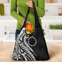 Kia Orana Cook Islands Grocery Bag Kerekere Plumeria Tropical Waves - Polynesian Pride