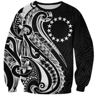 Kia Orana Cook Islands Sweatshirt Kerekere Plumeria Tropical Waves - Polynesian Pride