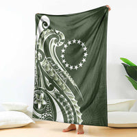Kia Orana Cook Islands Blanket Matie Plumeria Tropical Waves - Polynesian Pride